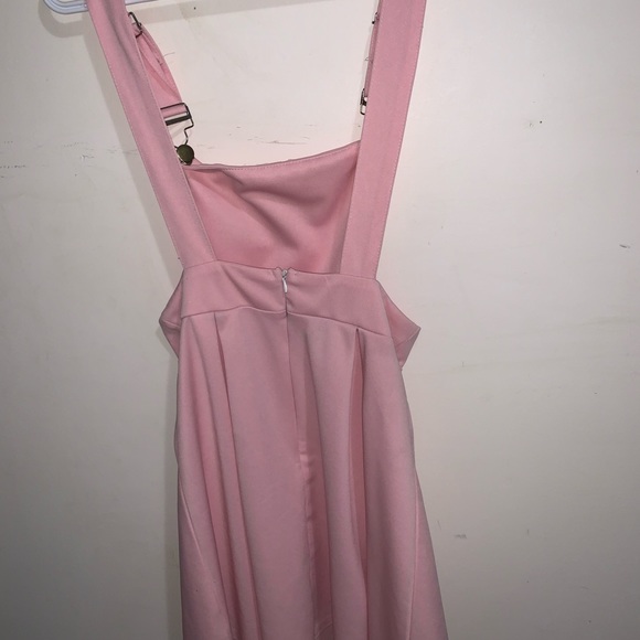Pleated Pink Valentines Day Overall Dress - Picture 2 of 2